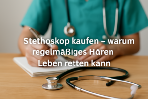Stethoskop auf Schreibtisch – Erste-Hilfe-Kurs in Pflege & Rettungsdienst