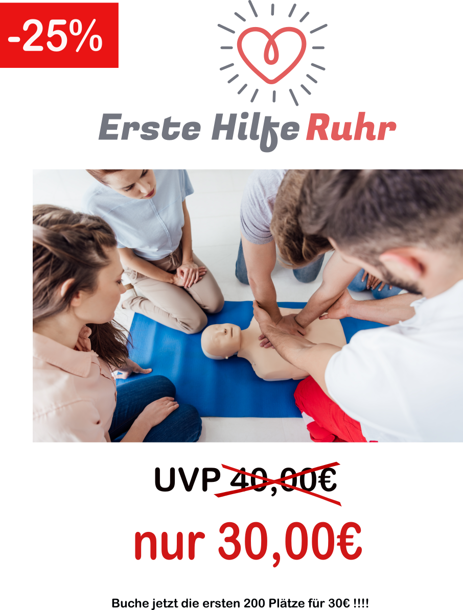 Herz-Lungen-Wiederbelebung beim Erste-Hilfe-Kurs in Essen